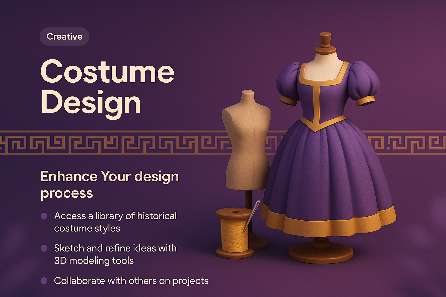 3D Costume Design Illustration for Creative Projects