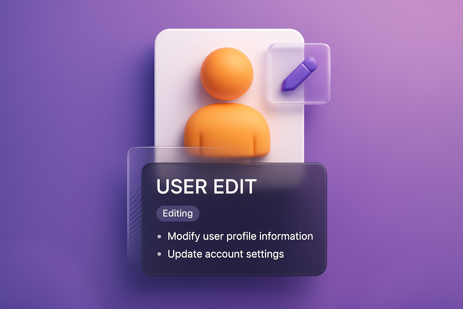Creative 3D Web Design for User Profile Editing