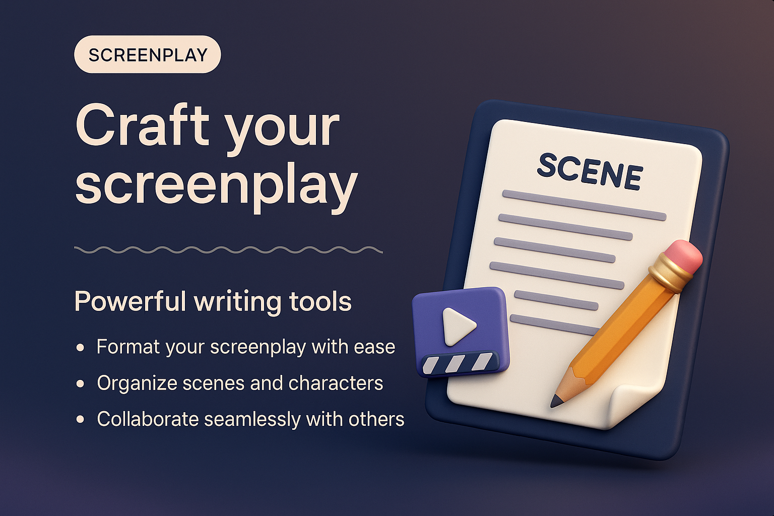 Craft Your Screenplay with Powerful Writing Tools
