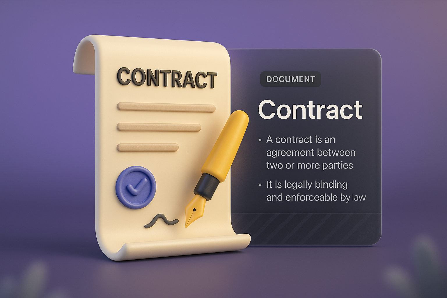 3D Contract Design with Integrated Elements for Web Use