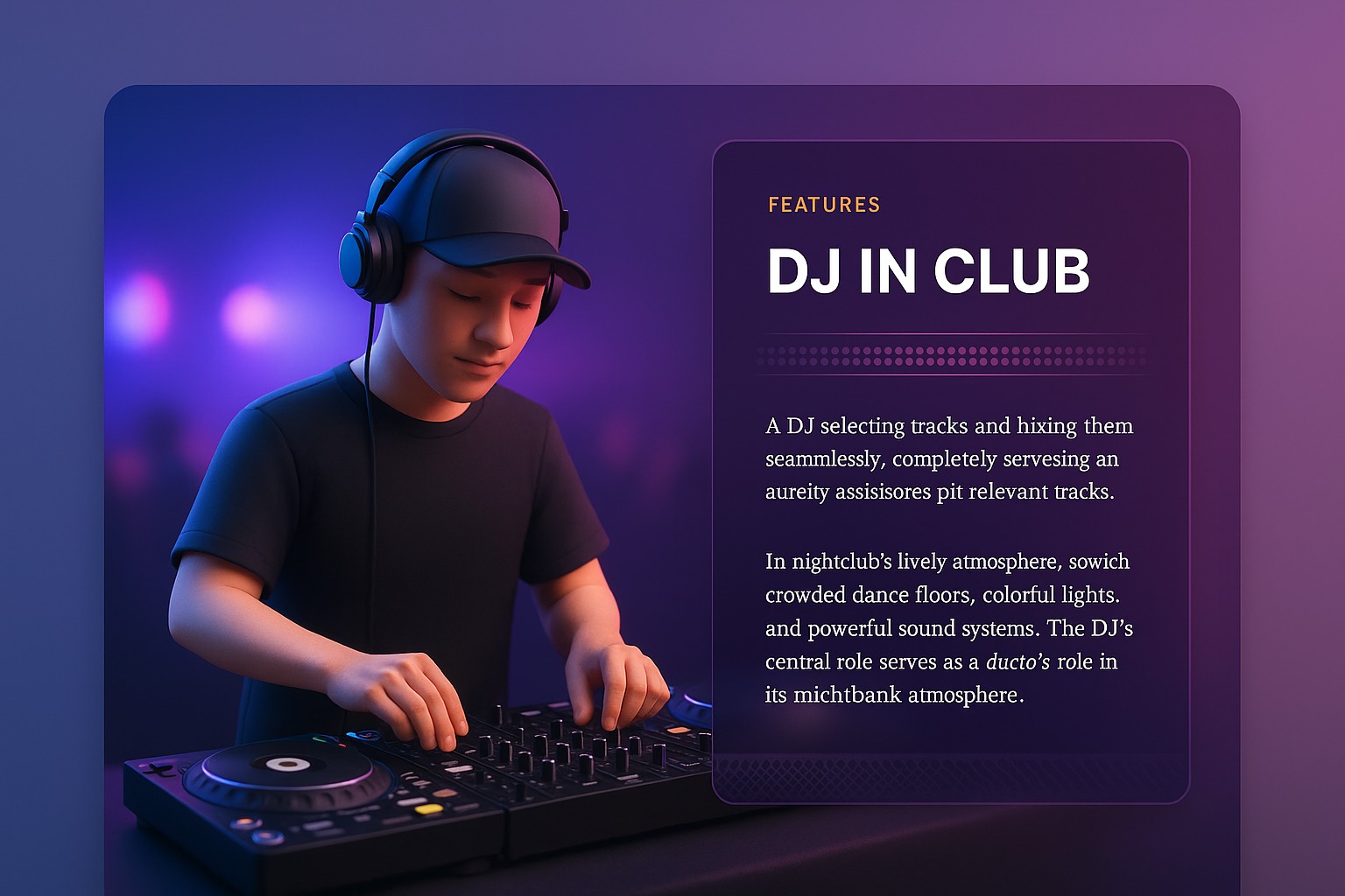 DJ in a Club: Vibrant Atmosphere with Sound and Lights