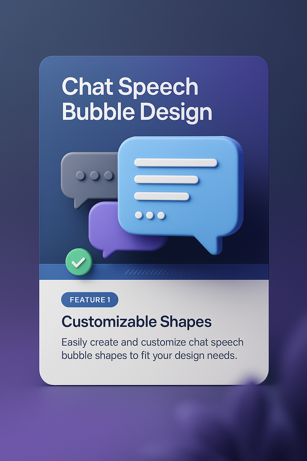 3D Chat Speech Bubble Design for Web Integration