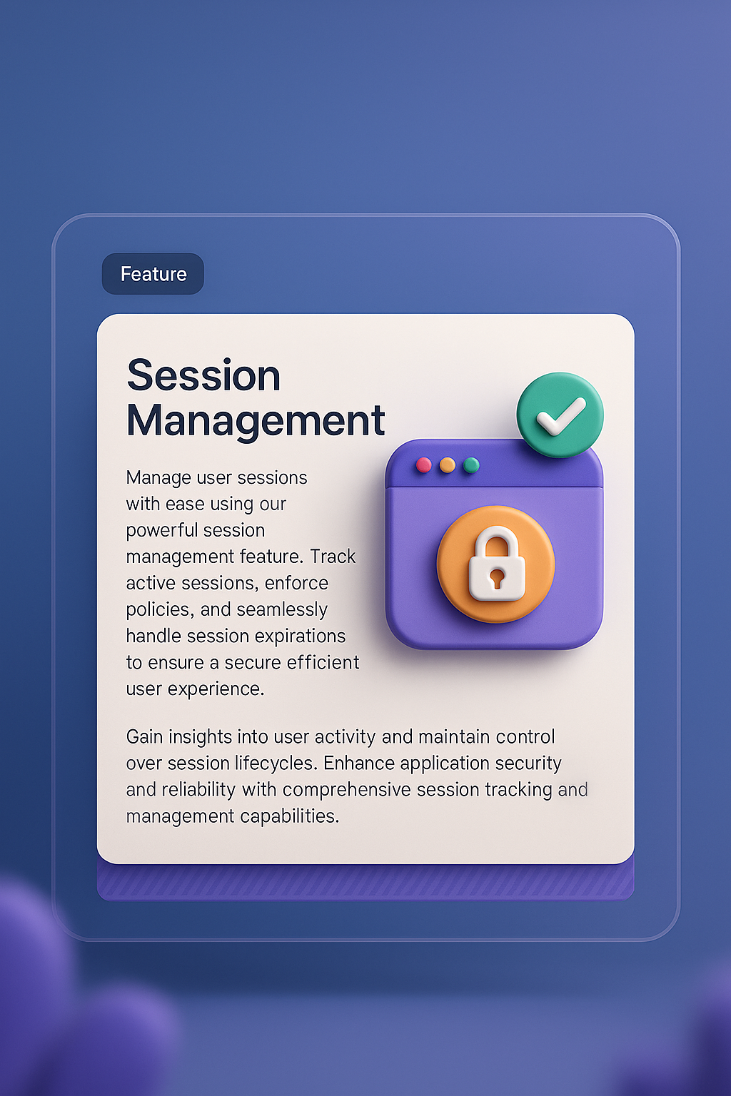 3D Web Design for Session Management Feature