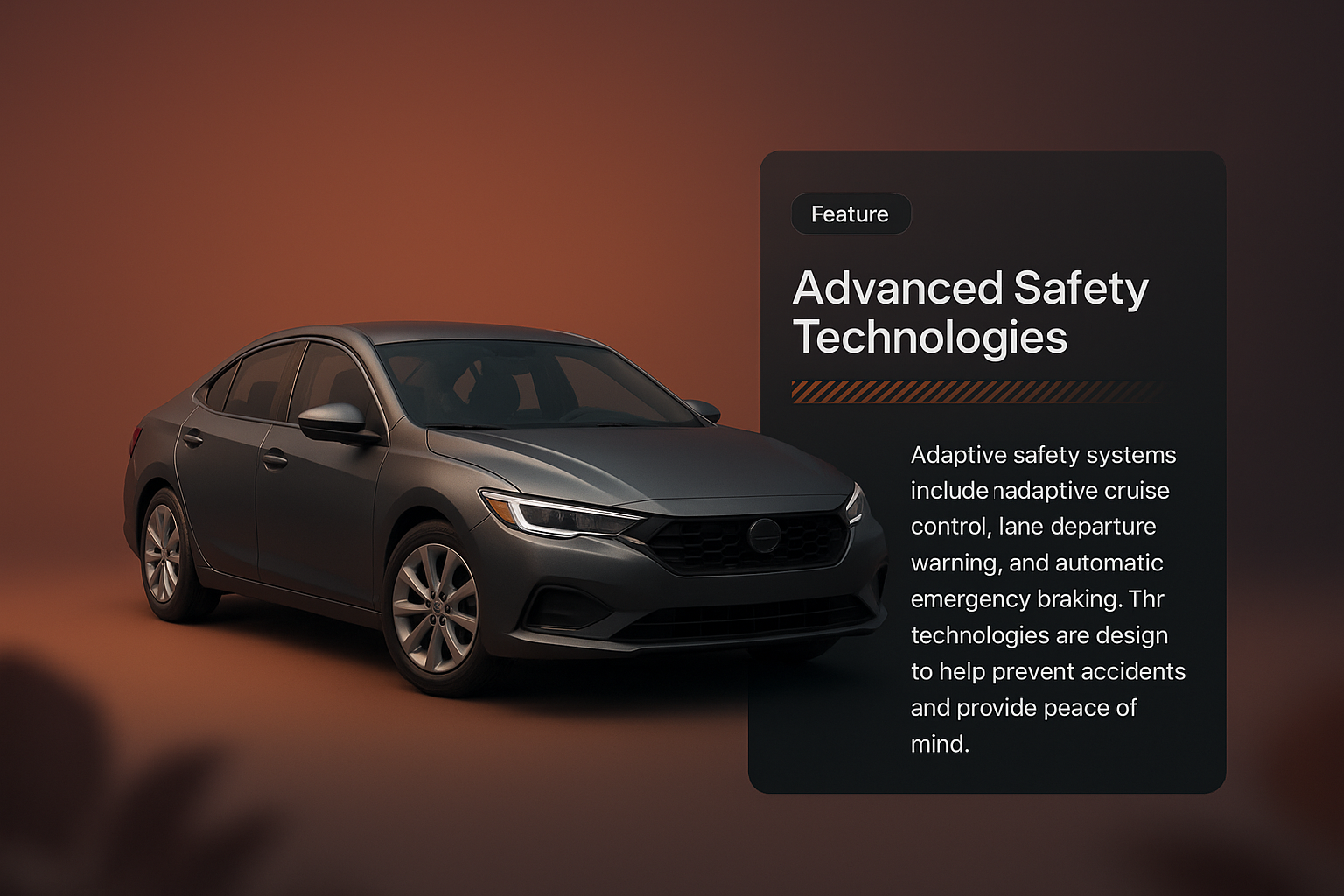 Innovative Car Web Design with Safety Features