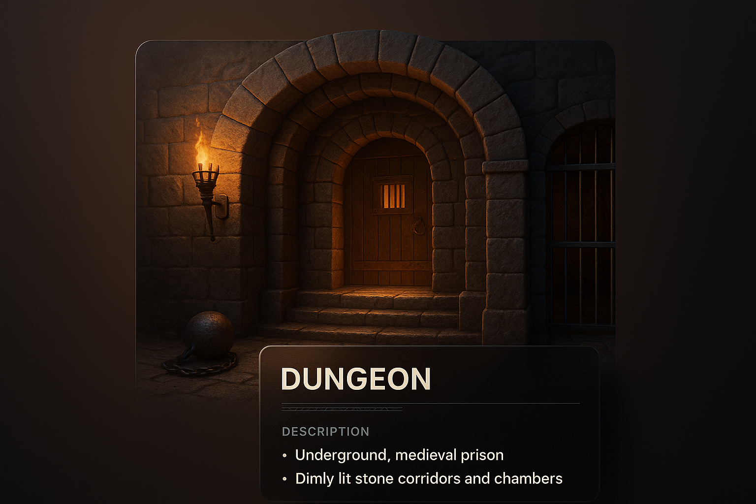 Medieval Dungeon Web Design Concept with 3D Elements