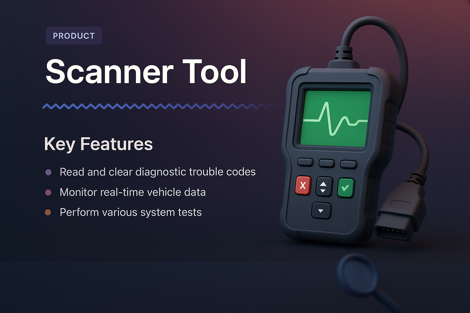 3D Scanner Tool with Key Features for Diagnostics