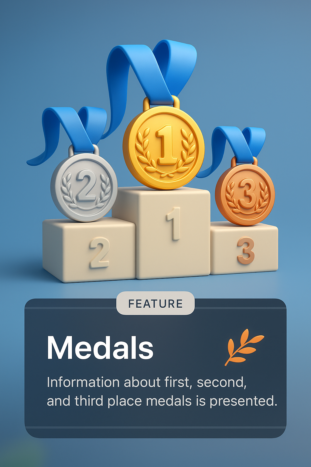 3D Medal Vectors: Gold, Silver, Bronze Badges with Ribbons