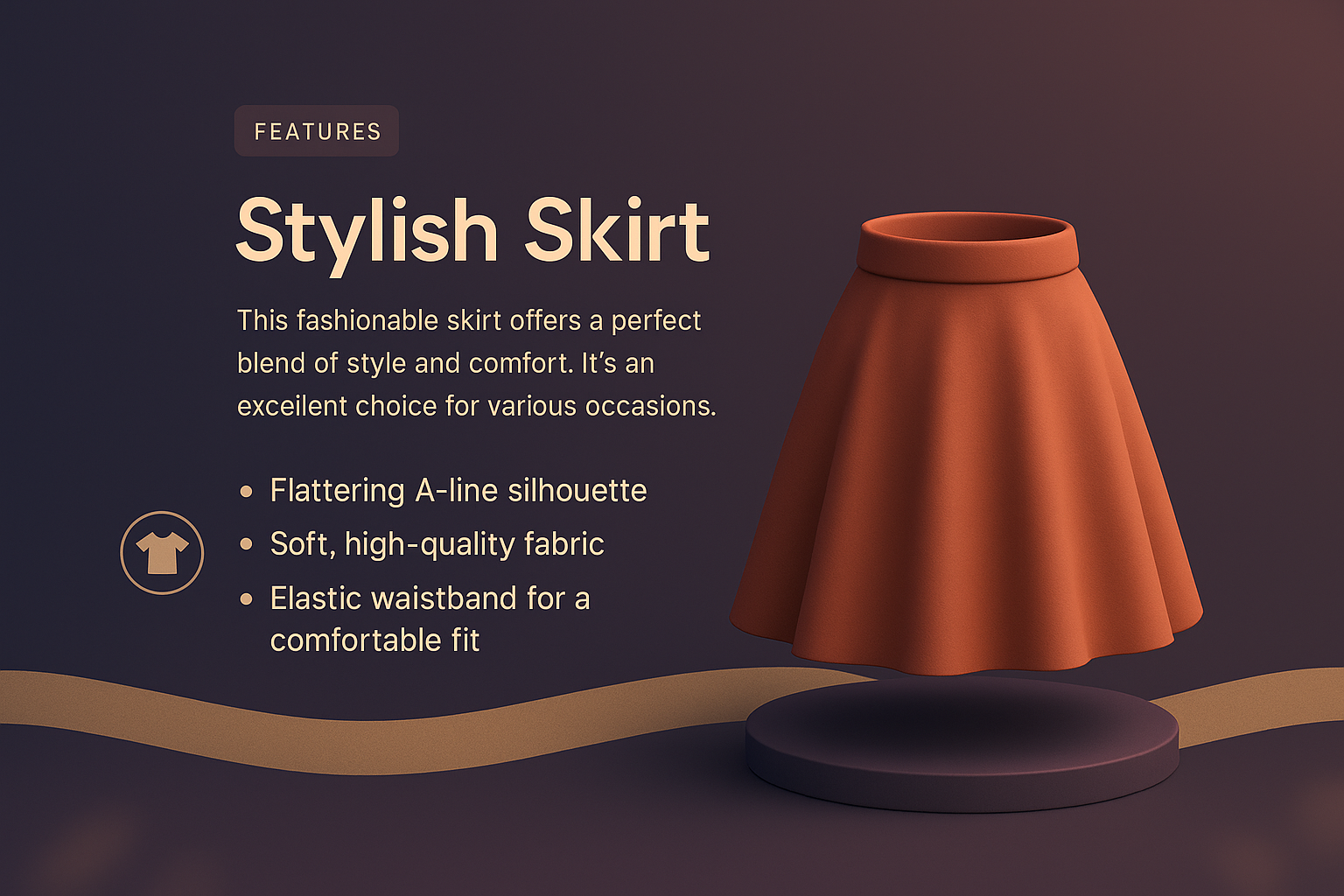 Stylish Skirt Landing Page Design Overview