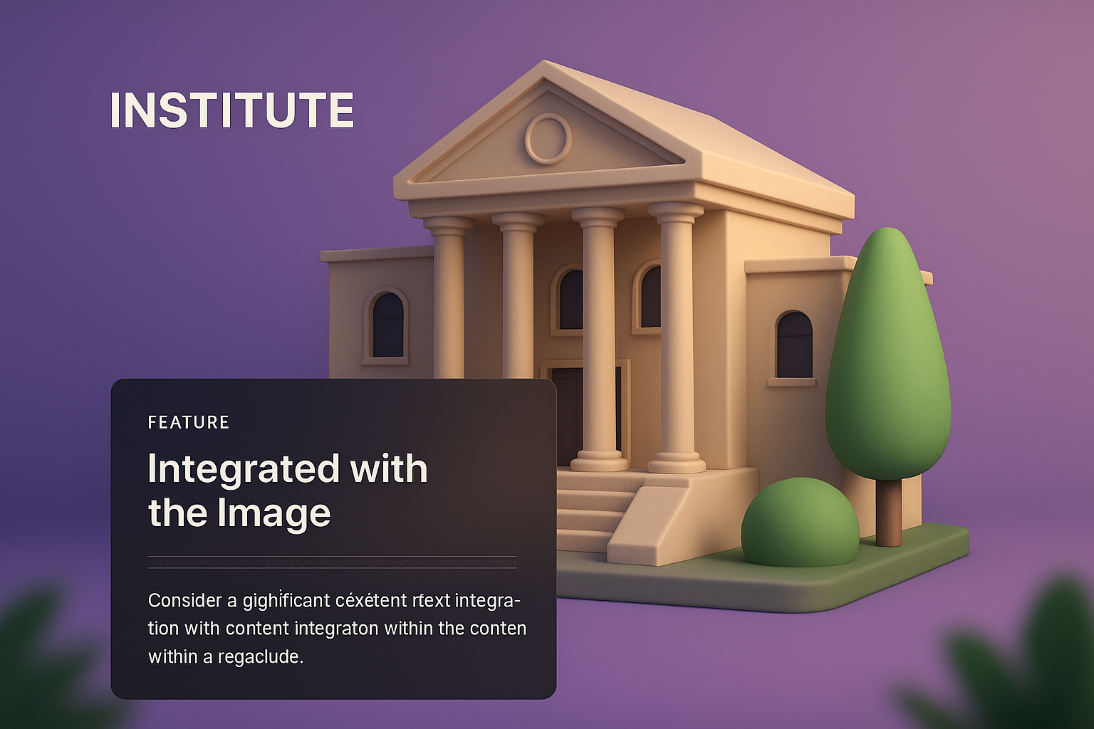3D Web Page Design Featuring an Institute Theme