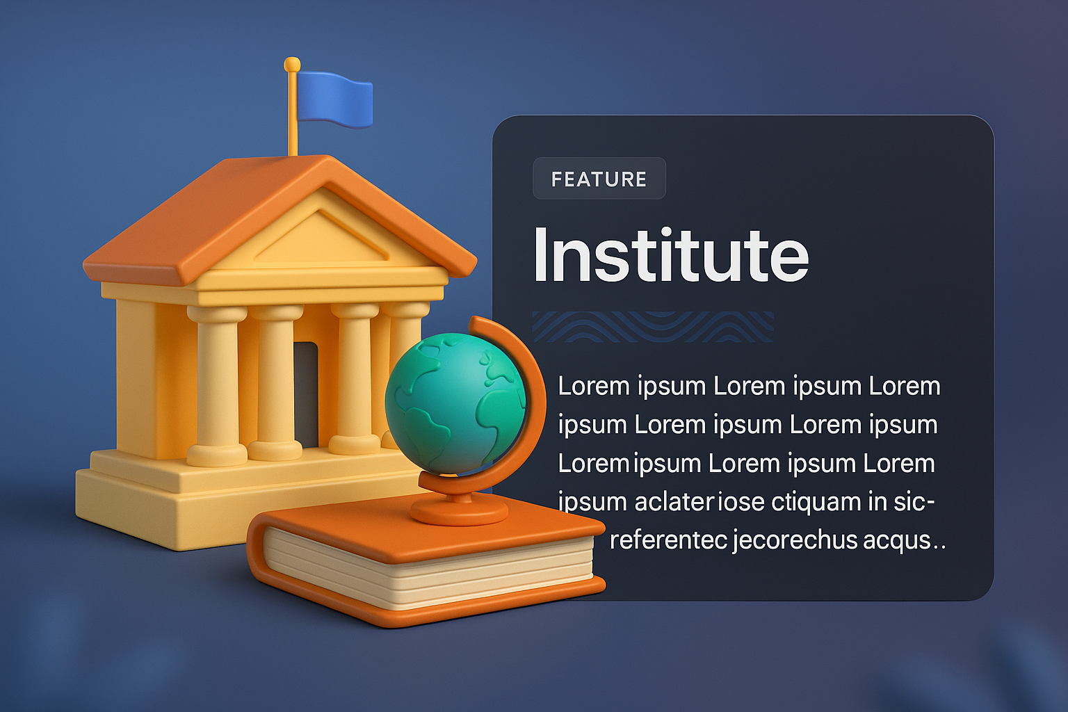 3D Web Page Design Featuring Educational Elements