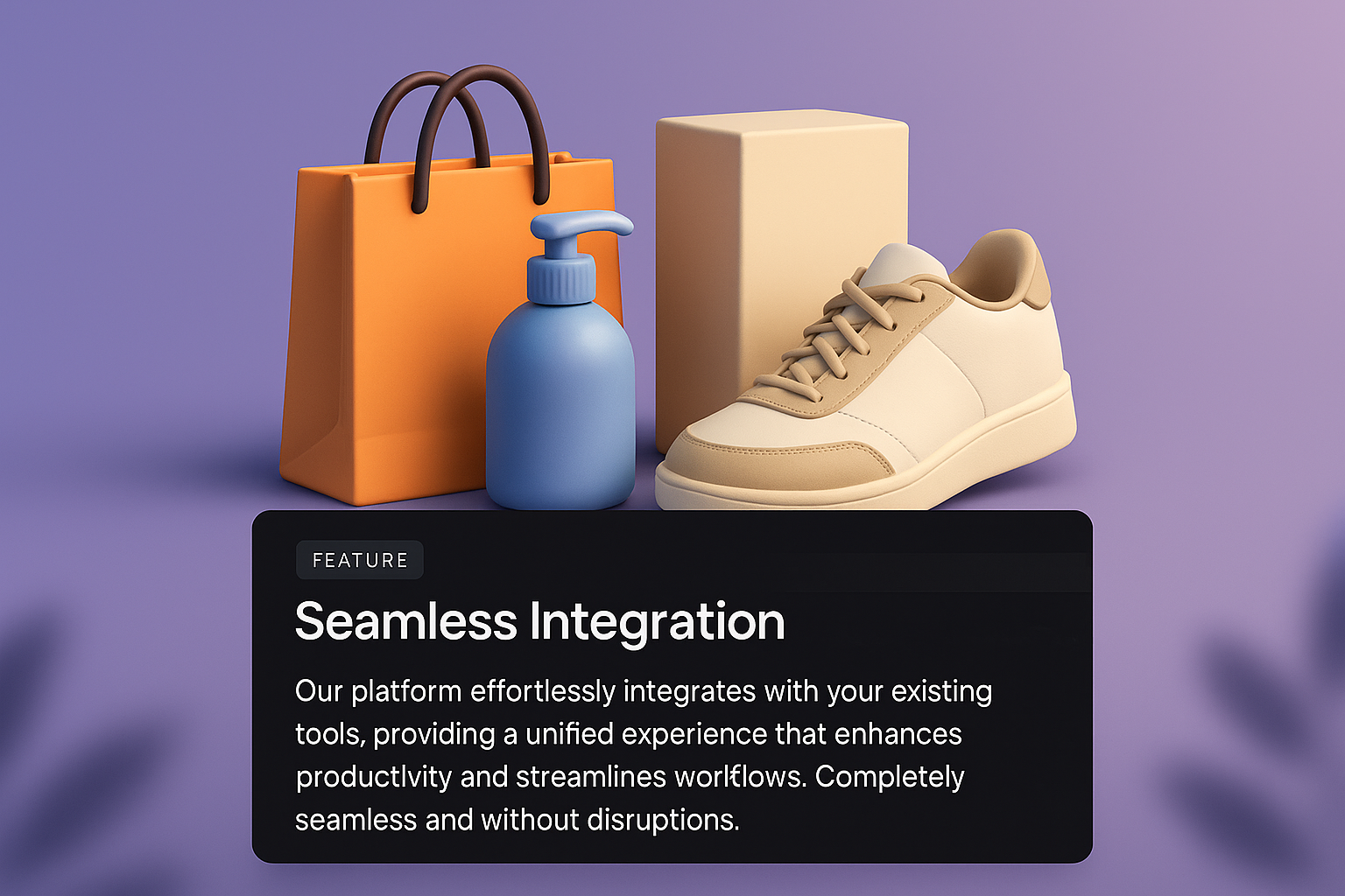 Modern 3D Product Display with Seamless Integration Feature