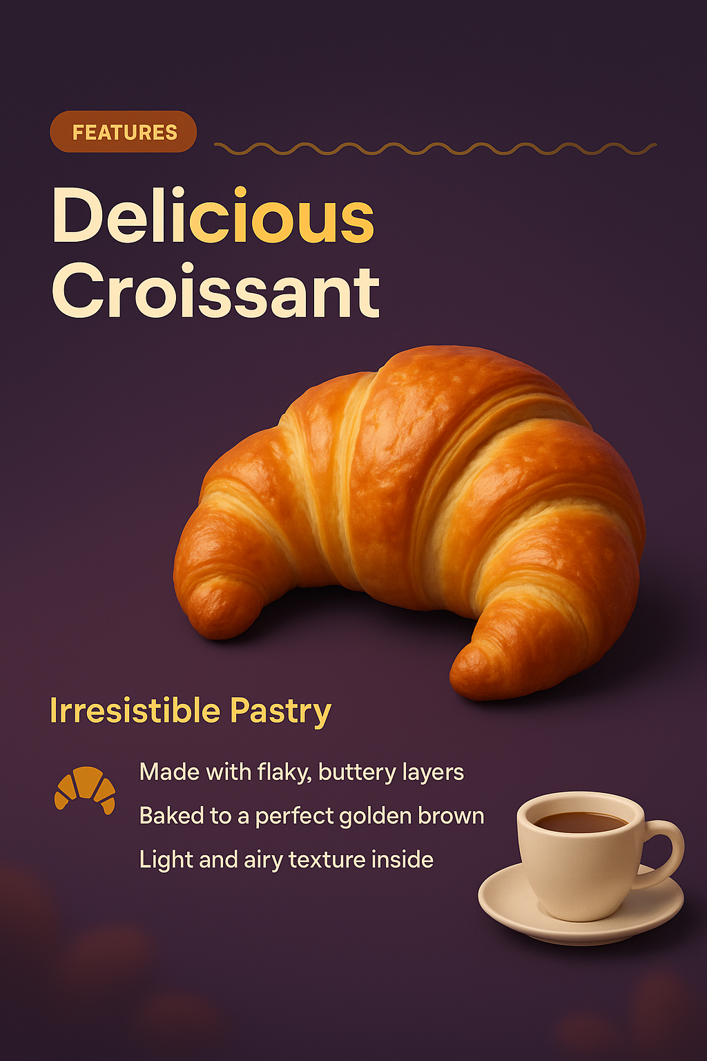 Delicious Croissant: Irresistible Pastry Features
