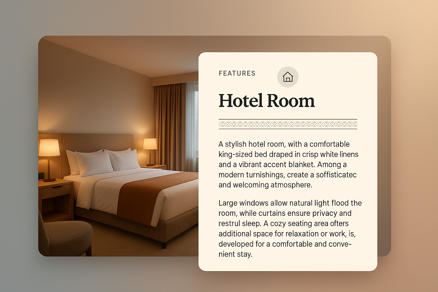 Stylish Hotel Room with Modern Features