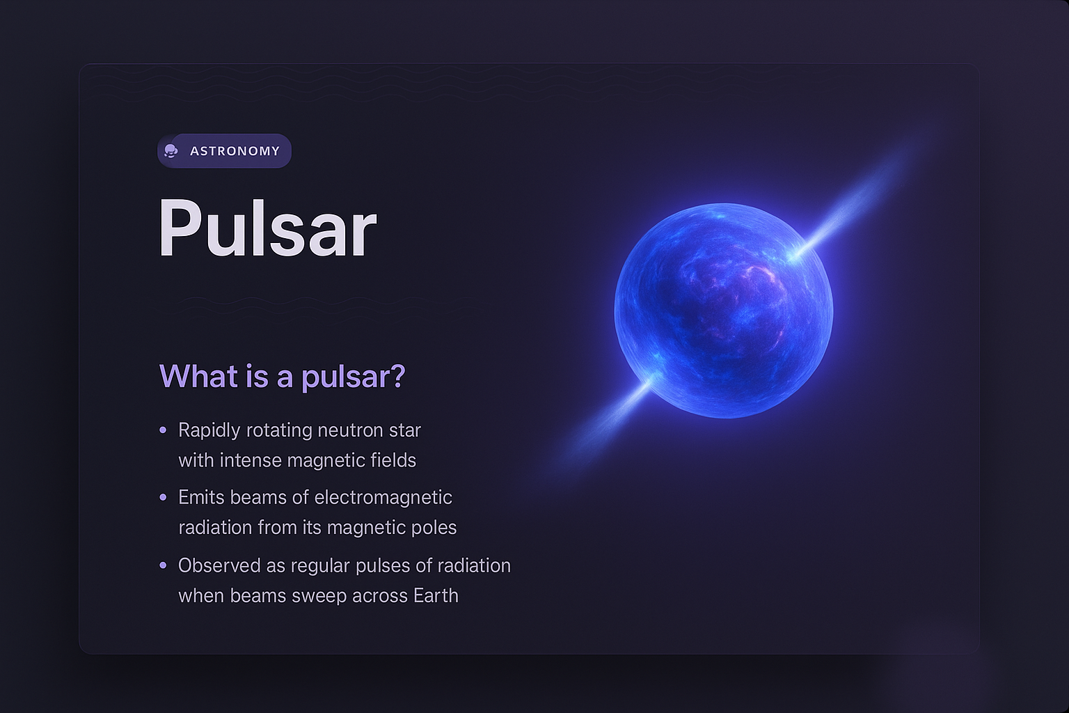 Stunning Gradient Design Featuring Pulsar in Astronomy Context