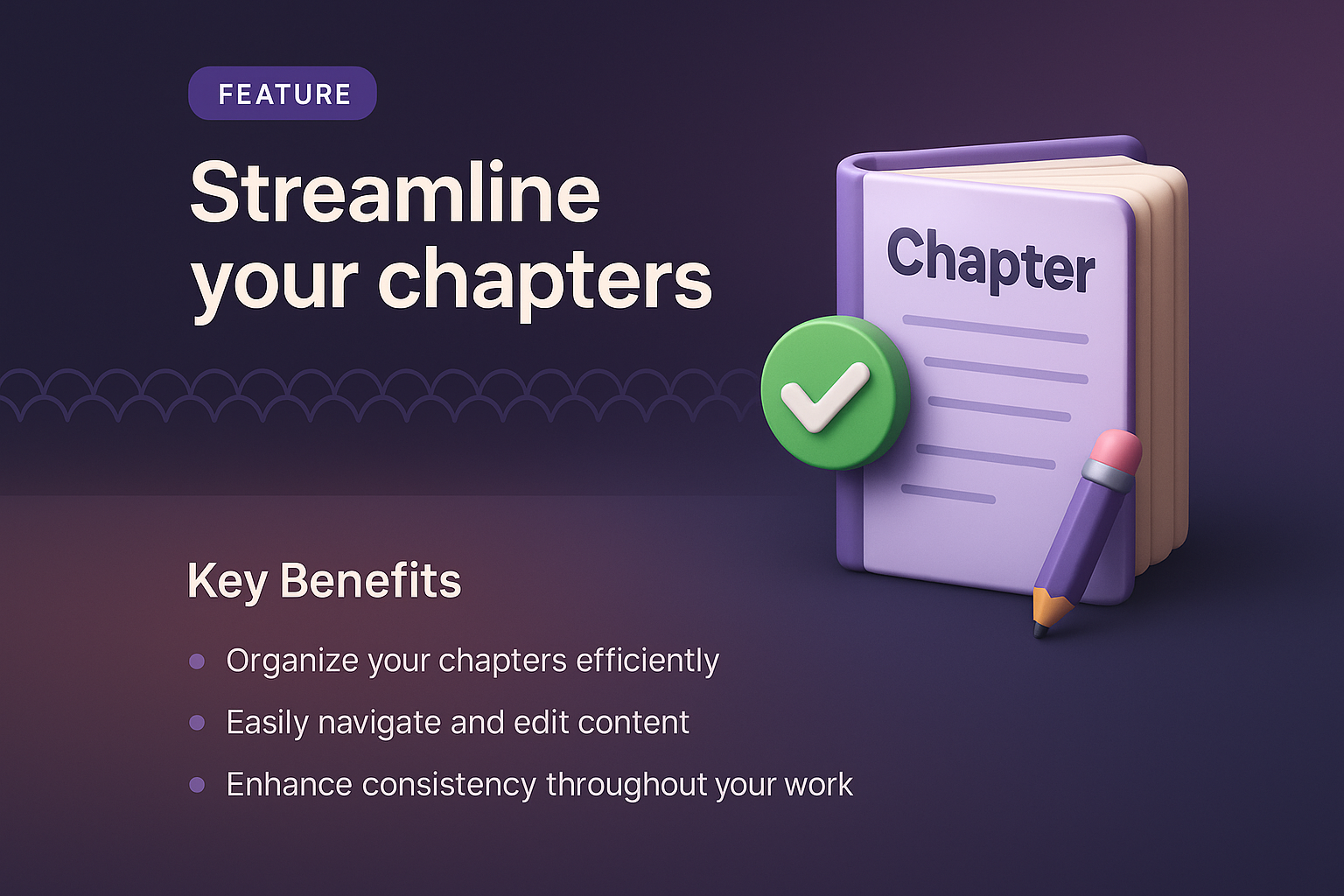 3D Landing Page Design Featuring Chapter Management