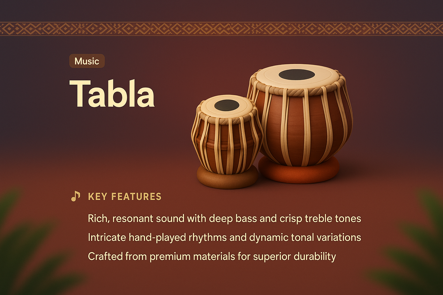 Tabla Landing Page Design with 3D Illustration