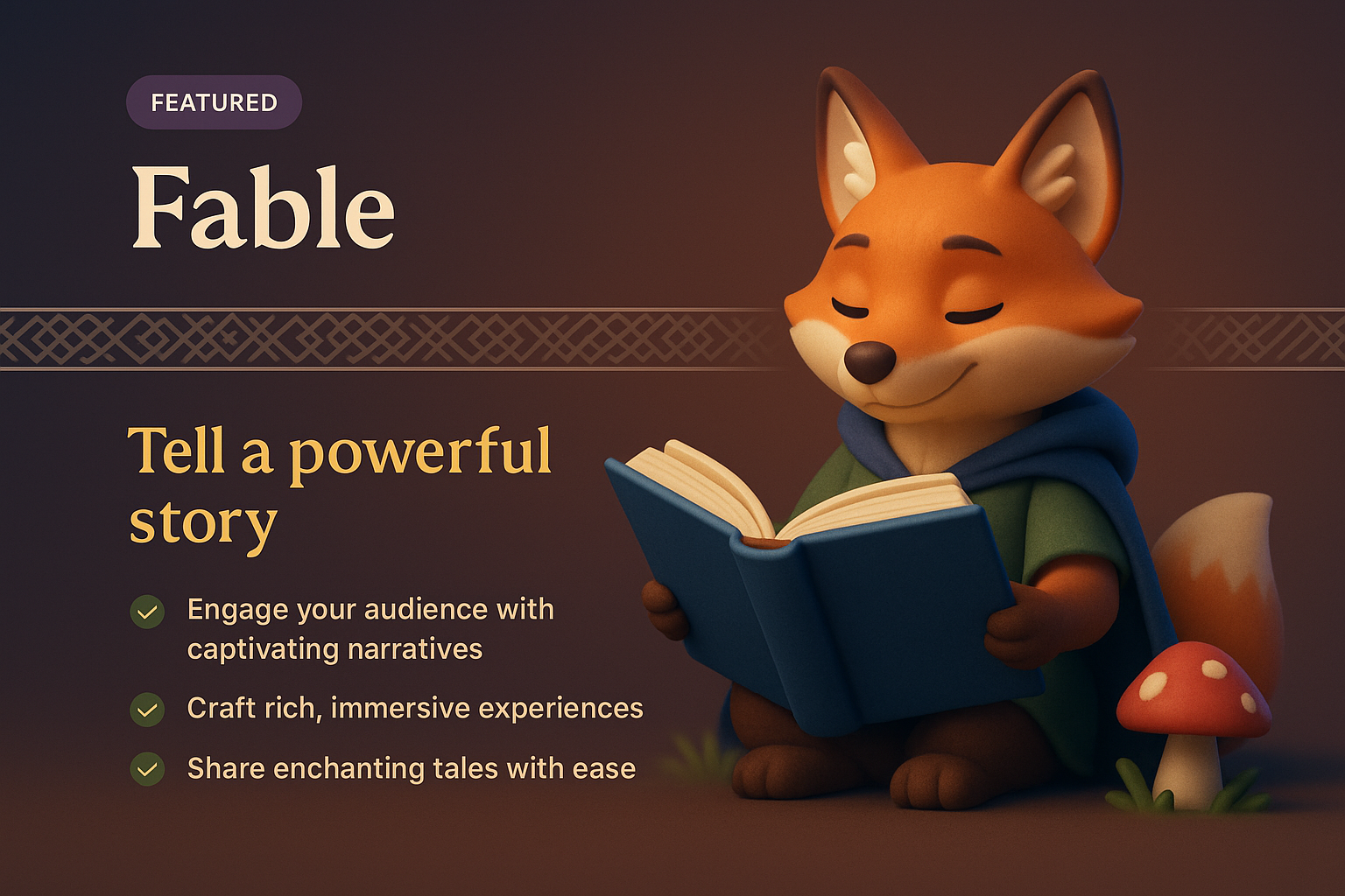 3D Illustration of Fable: Engaging Storytelling Visuals