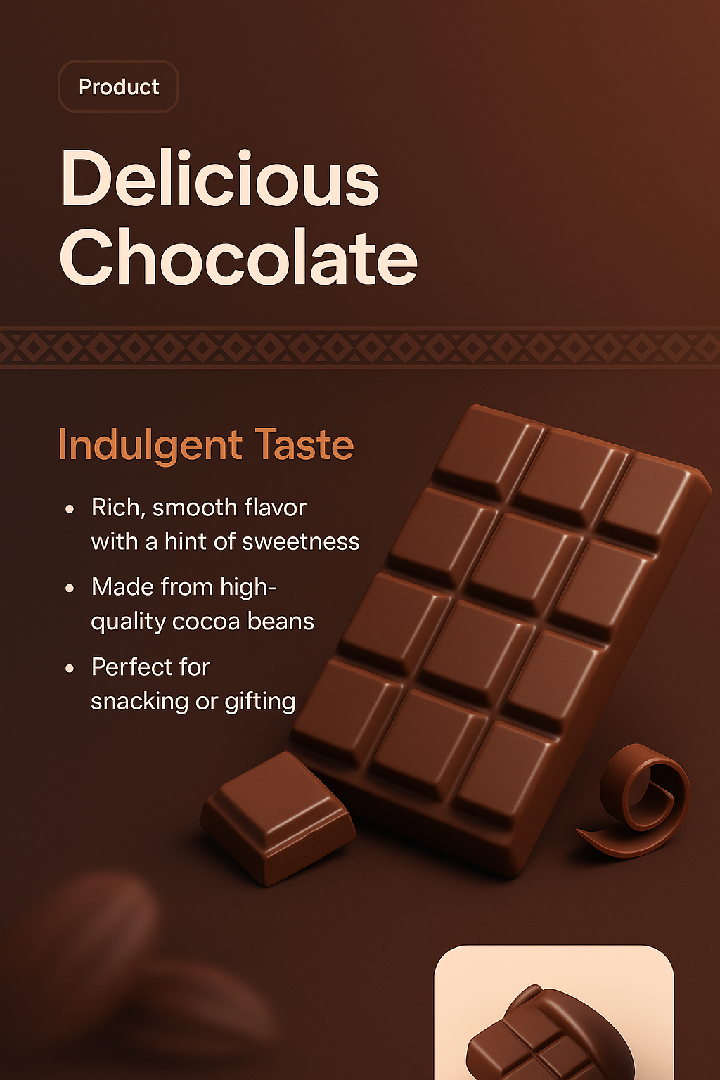 Delicious Chocolate Landing Page Design Concept