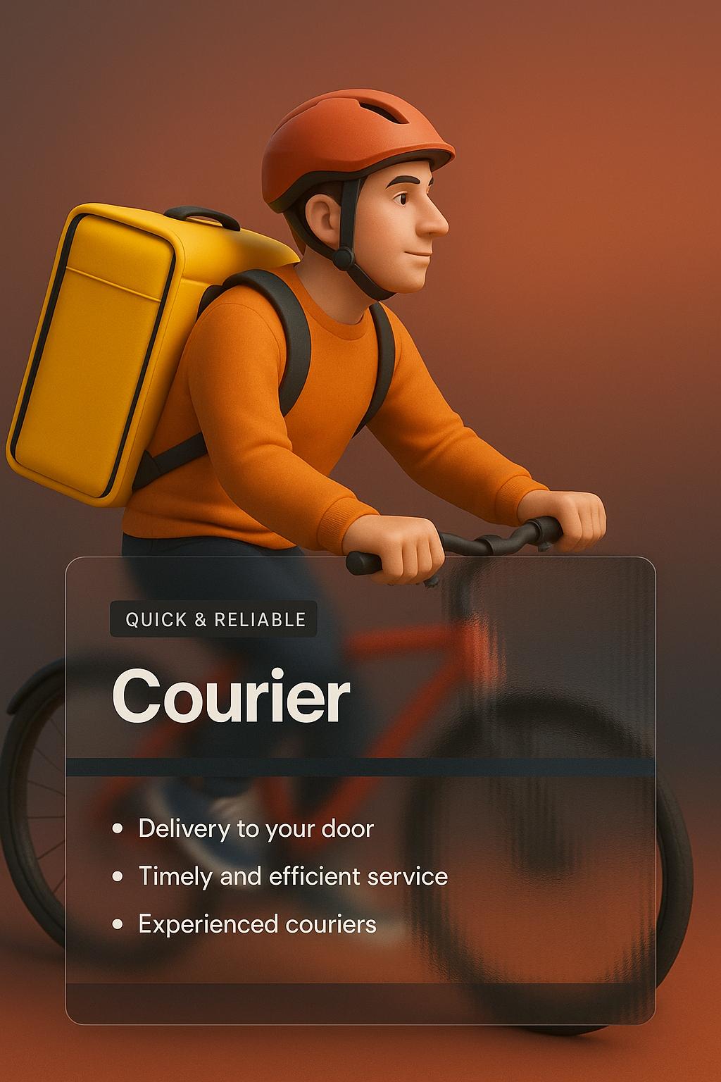 3D Courier Design with Integrated Blocks