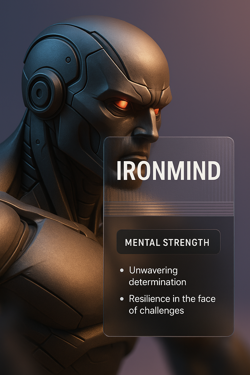 3D Design Featuring Ironmind with Gradient Effects