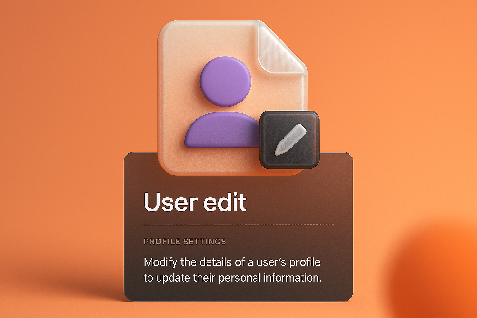 Creative User Profile Edit Design Concept