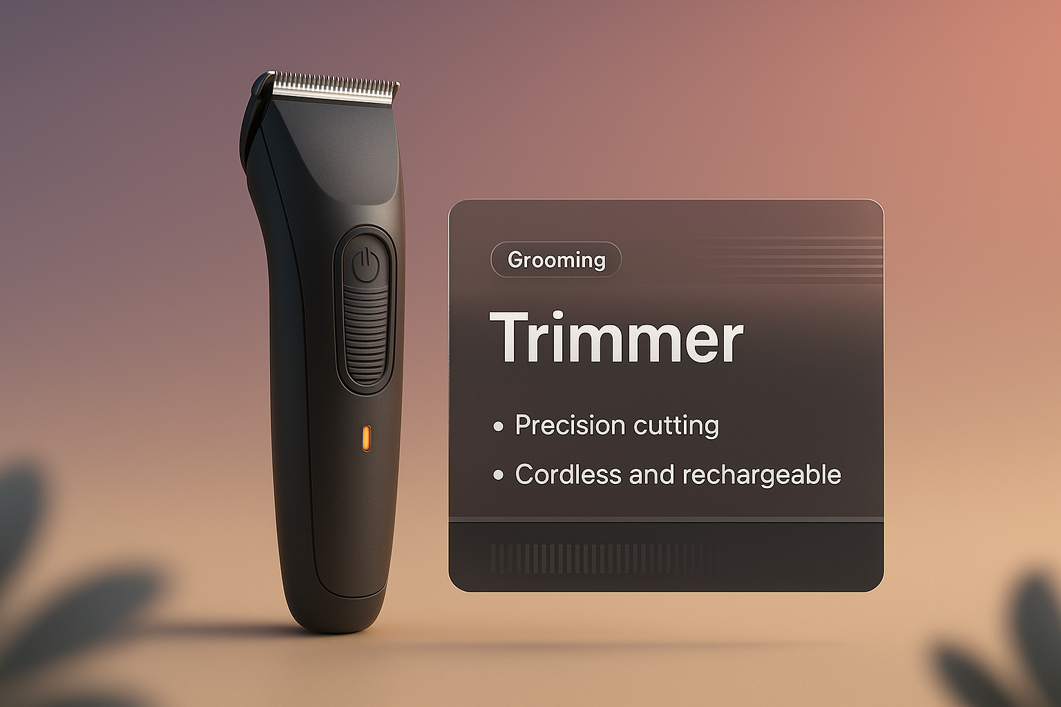 Stylish Trimmer with Transparent Glass Design Elements