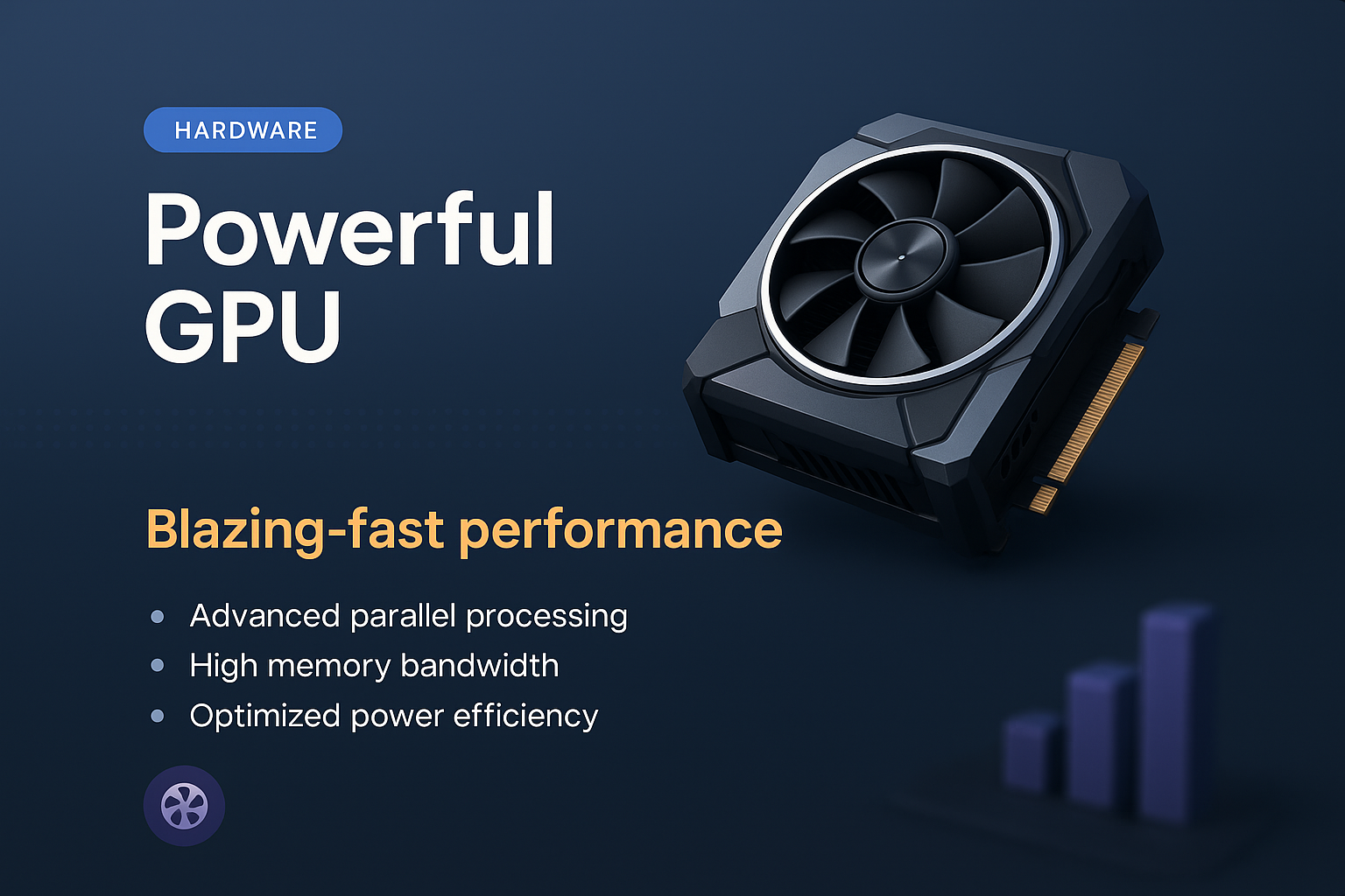 3D GPU Landing Page Design with Features and Graphics