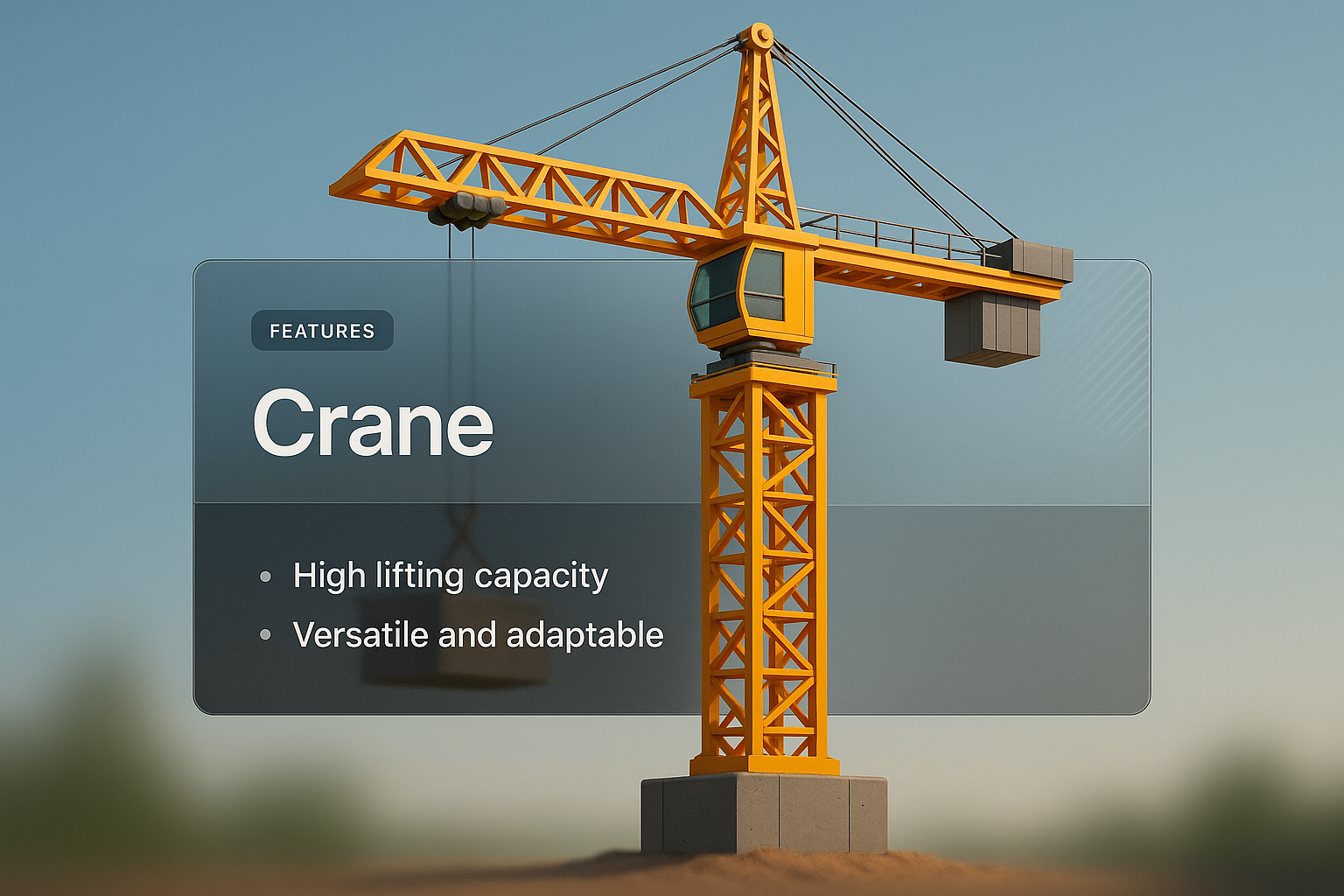 Innovative Crane Design for Modern Web Page Layout