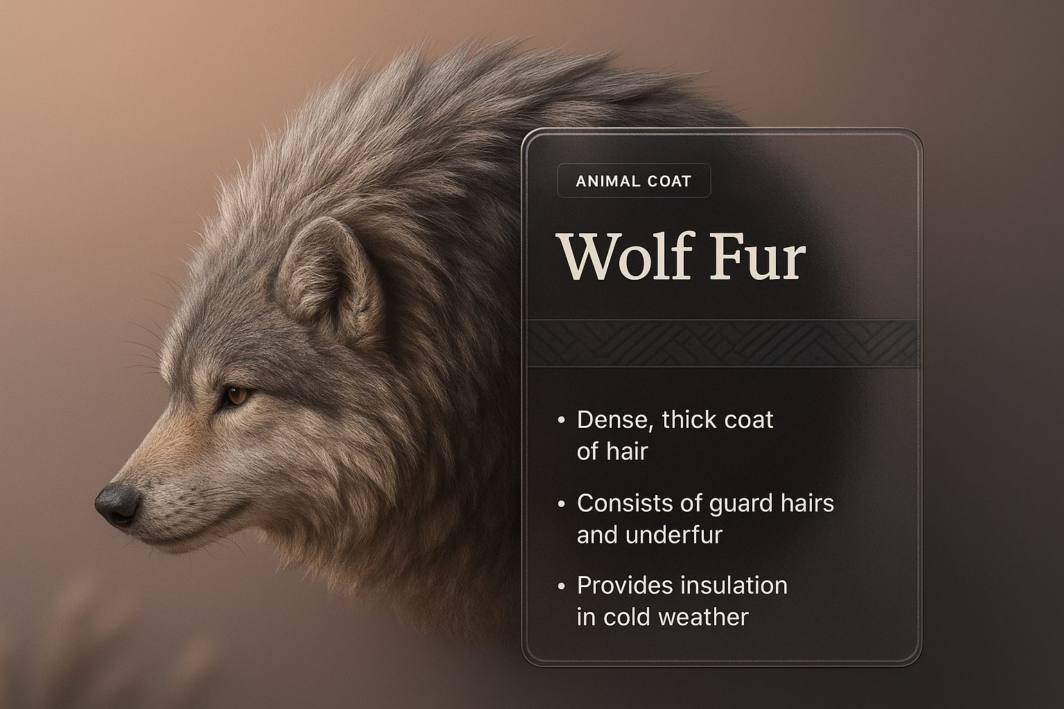 Realistic Wolf Fur with Engaging Infographic Design