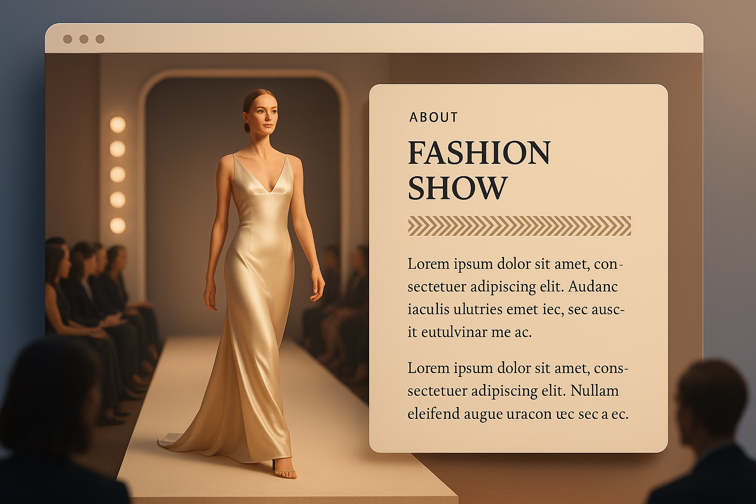 Stylish Fashion Show Web Design Concept Illustration