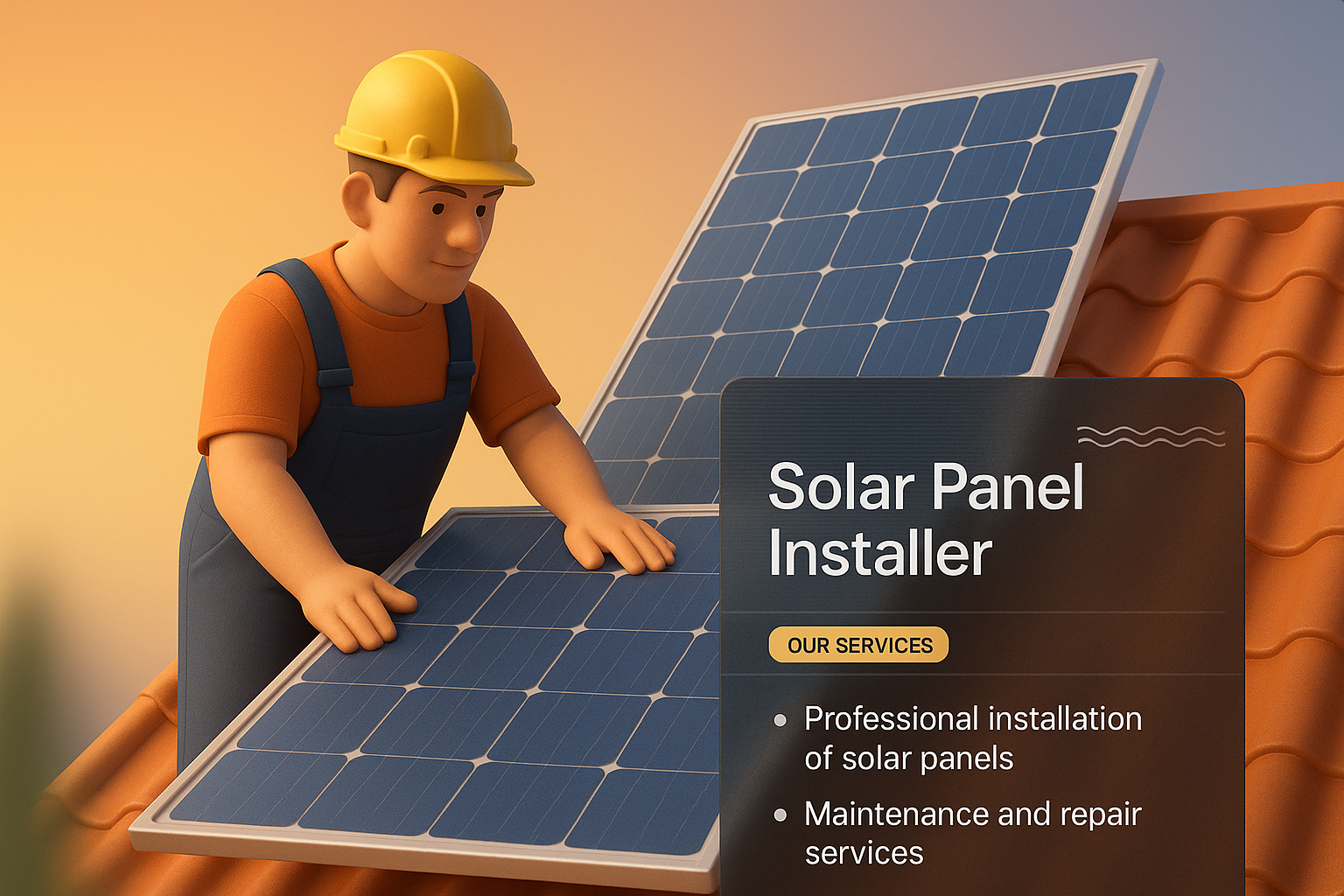 Professional Solar Panel Installation Services with 3D Visuals