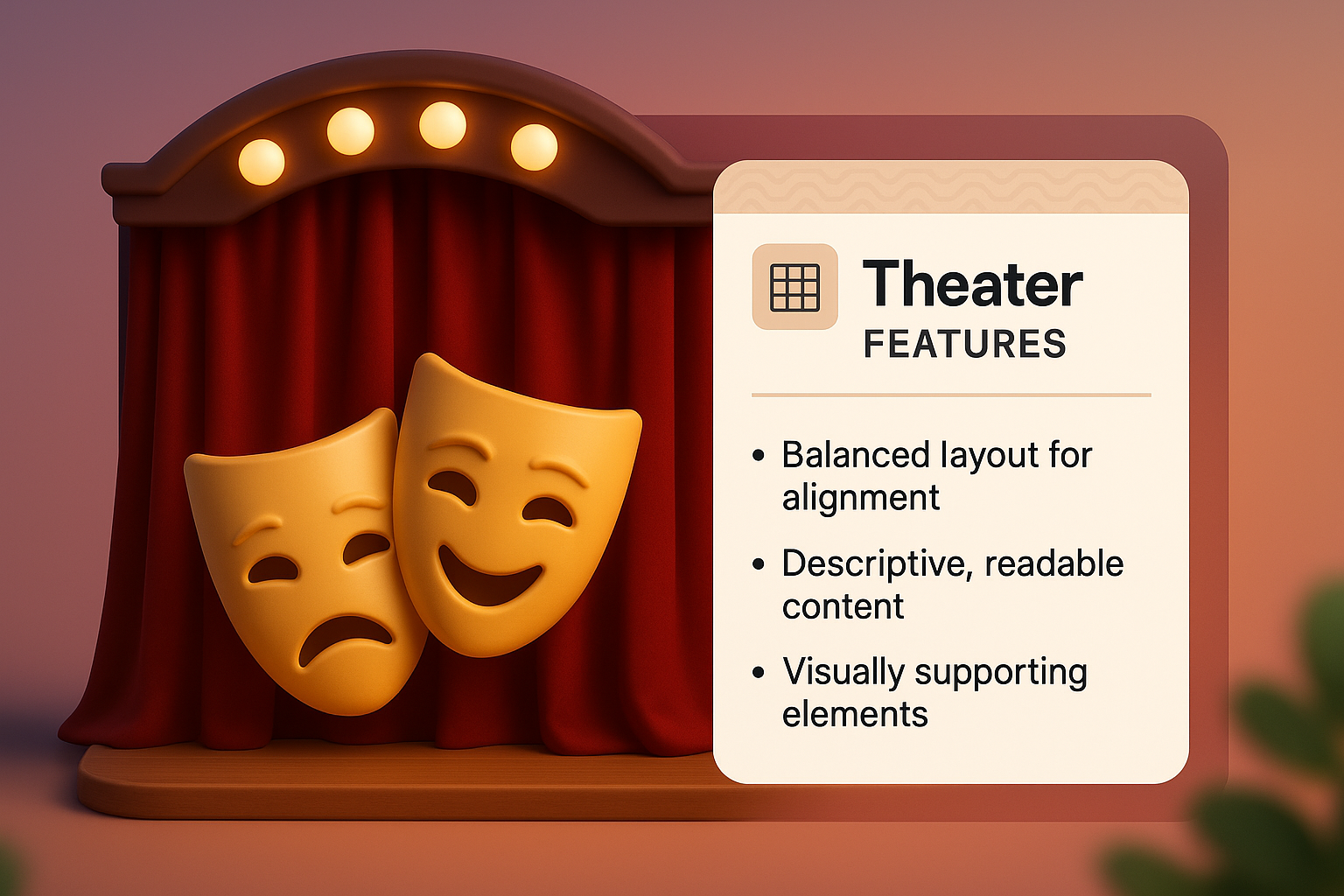 Theater Design Features with 3D Elements