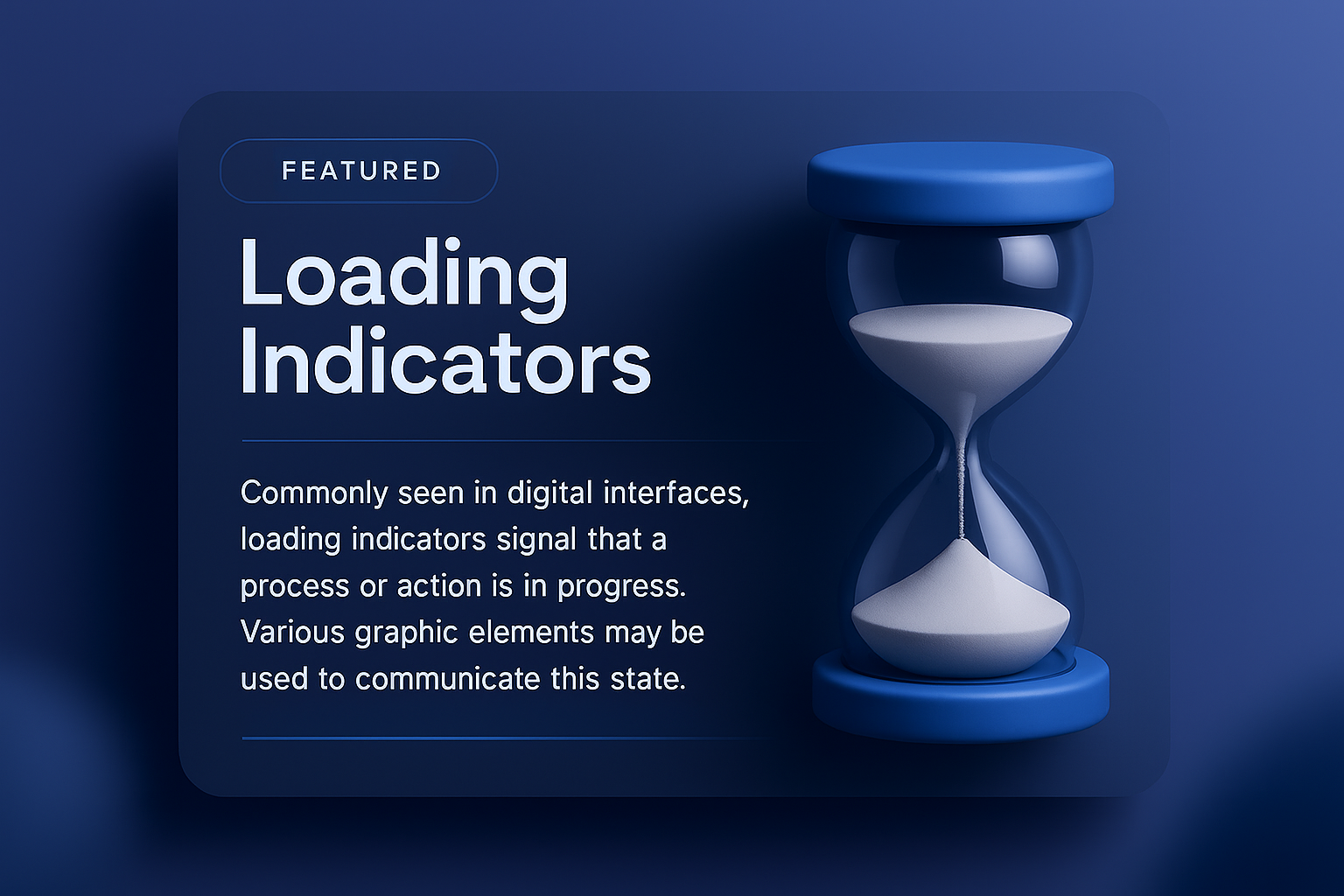 3D Illustration of Loading Indicators in a Digital Interface