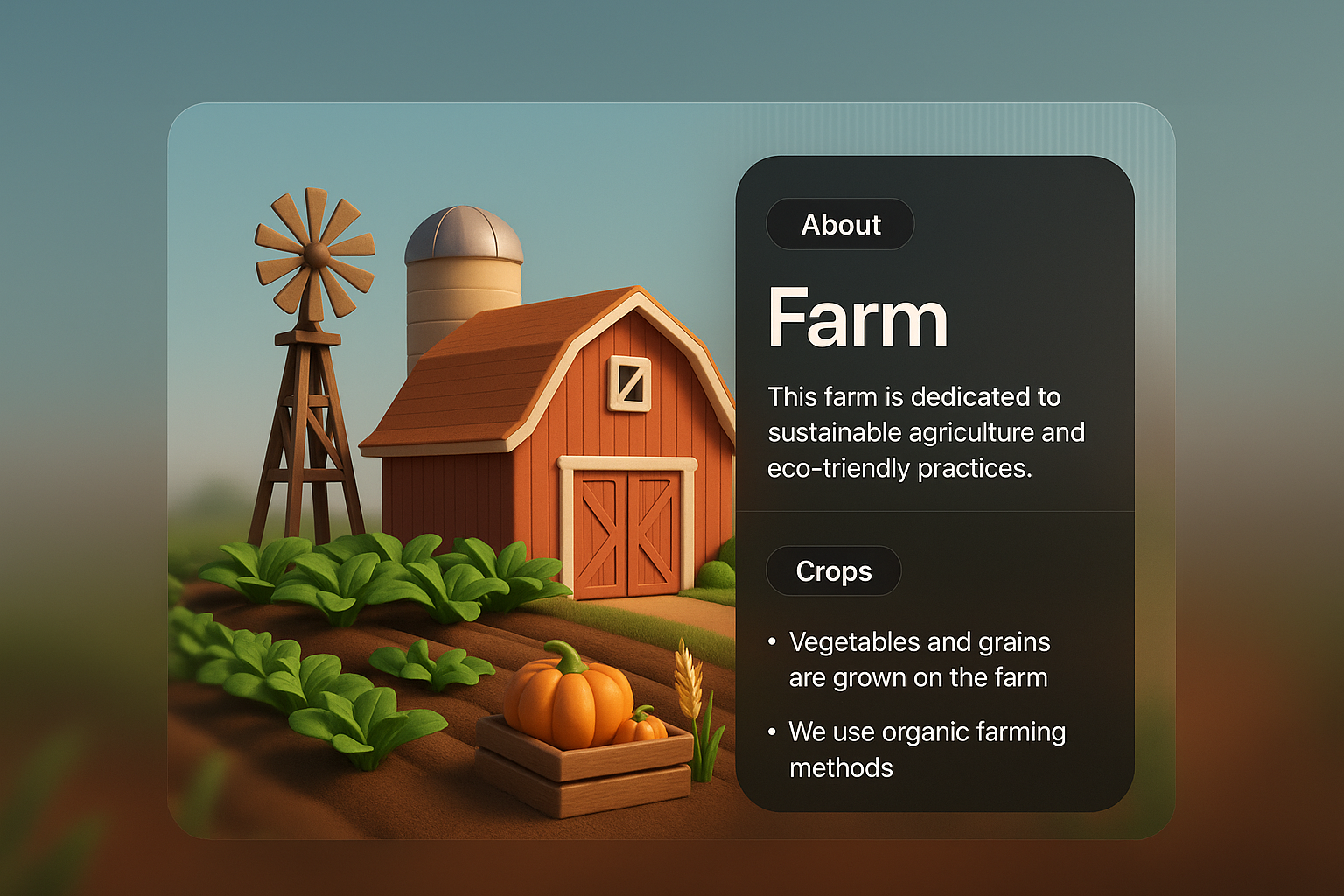 Interactive Farm: A 3D Exploration of Eco-Friendly Agriculture