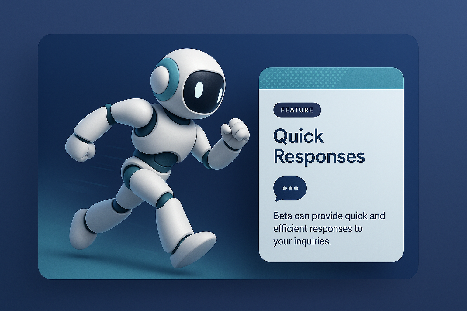 Dynamic 3D Design Featuring a Running Robot