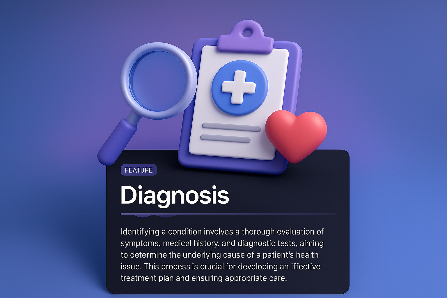 3D Webpage Design Featuring Diagnosis Concept