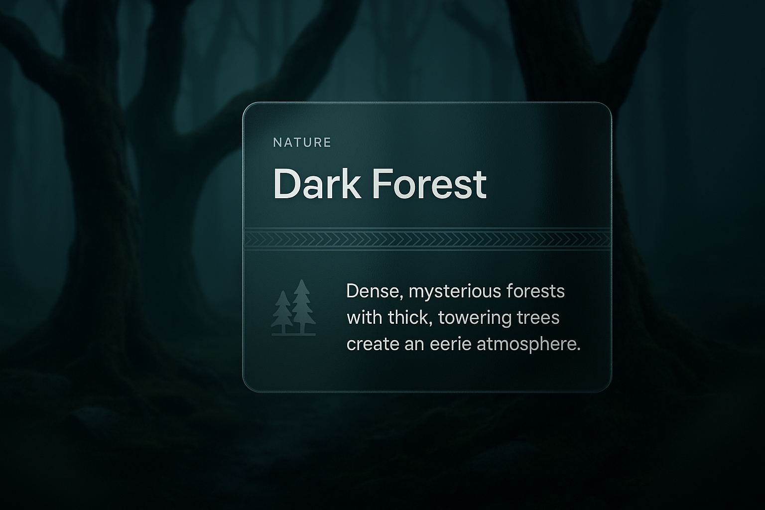 Mysterious Dark Forest Web Design Concept