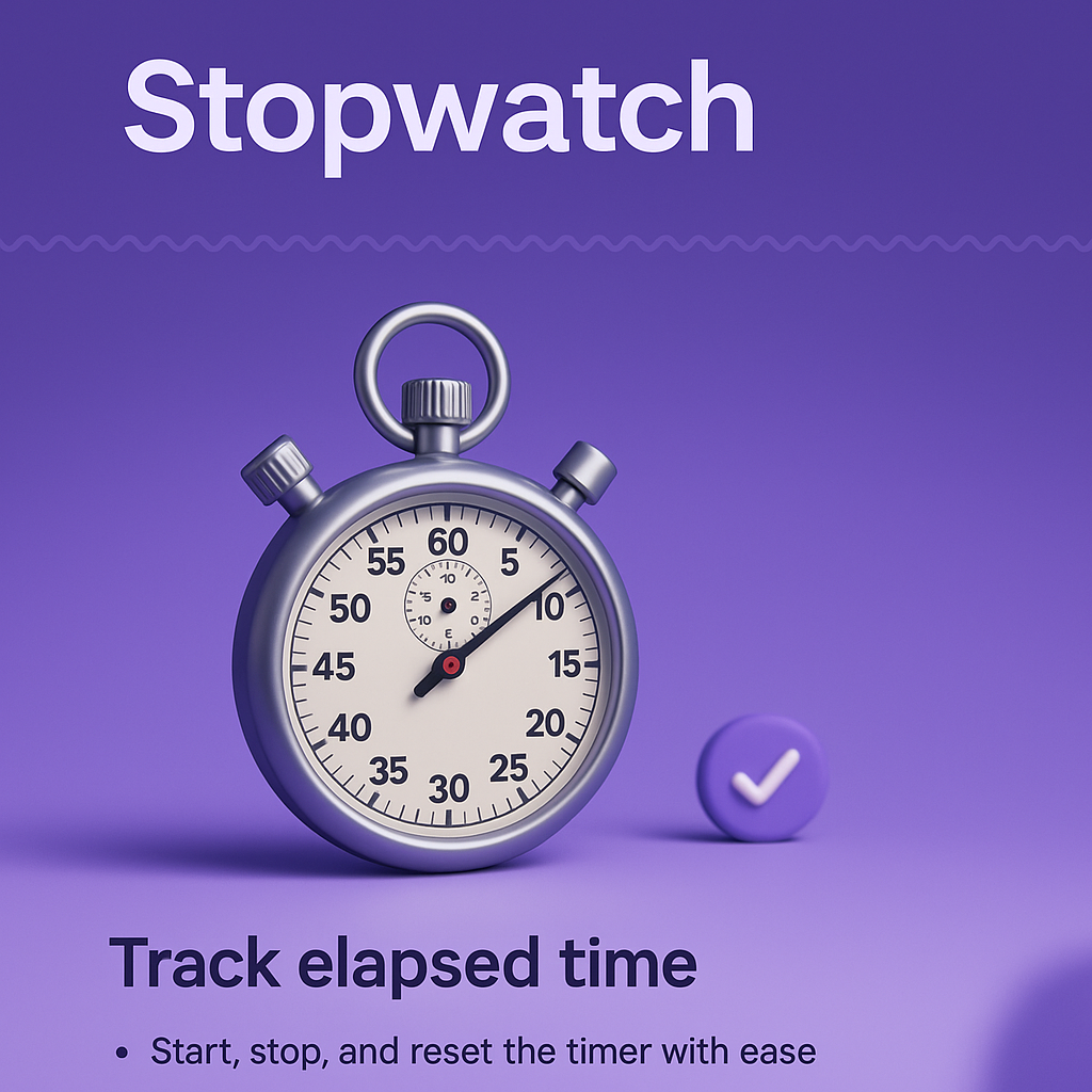3D Illustration of a Stopwatch for Feature Highlighting