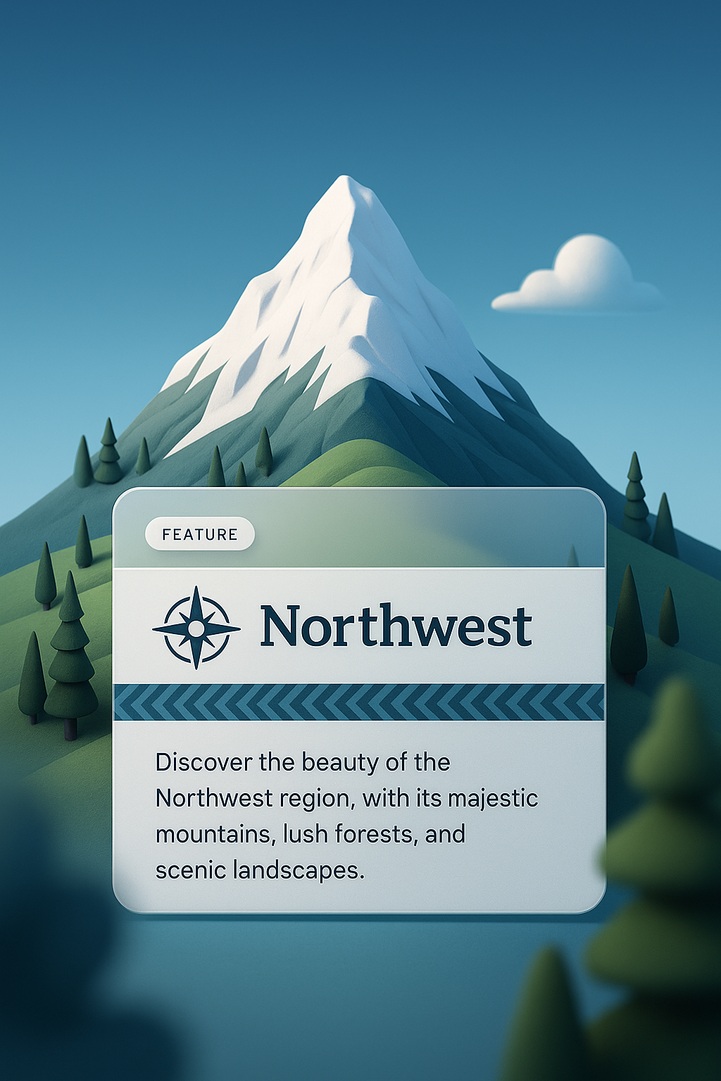 Dynamic 3D Web Page Design Featuring Northwest
