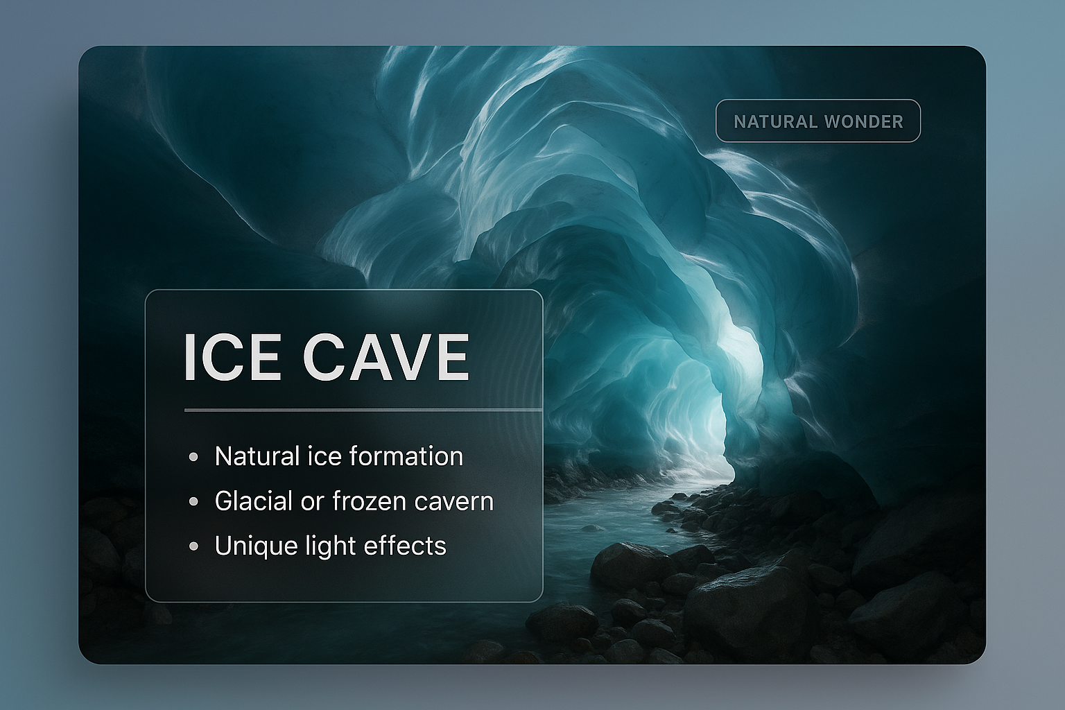 Stunning Ice Cave Design for Web Pages with Unique Effects