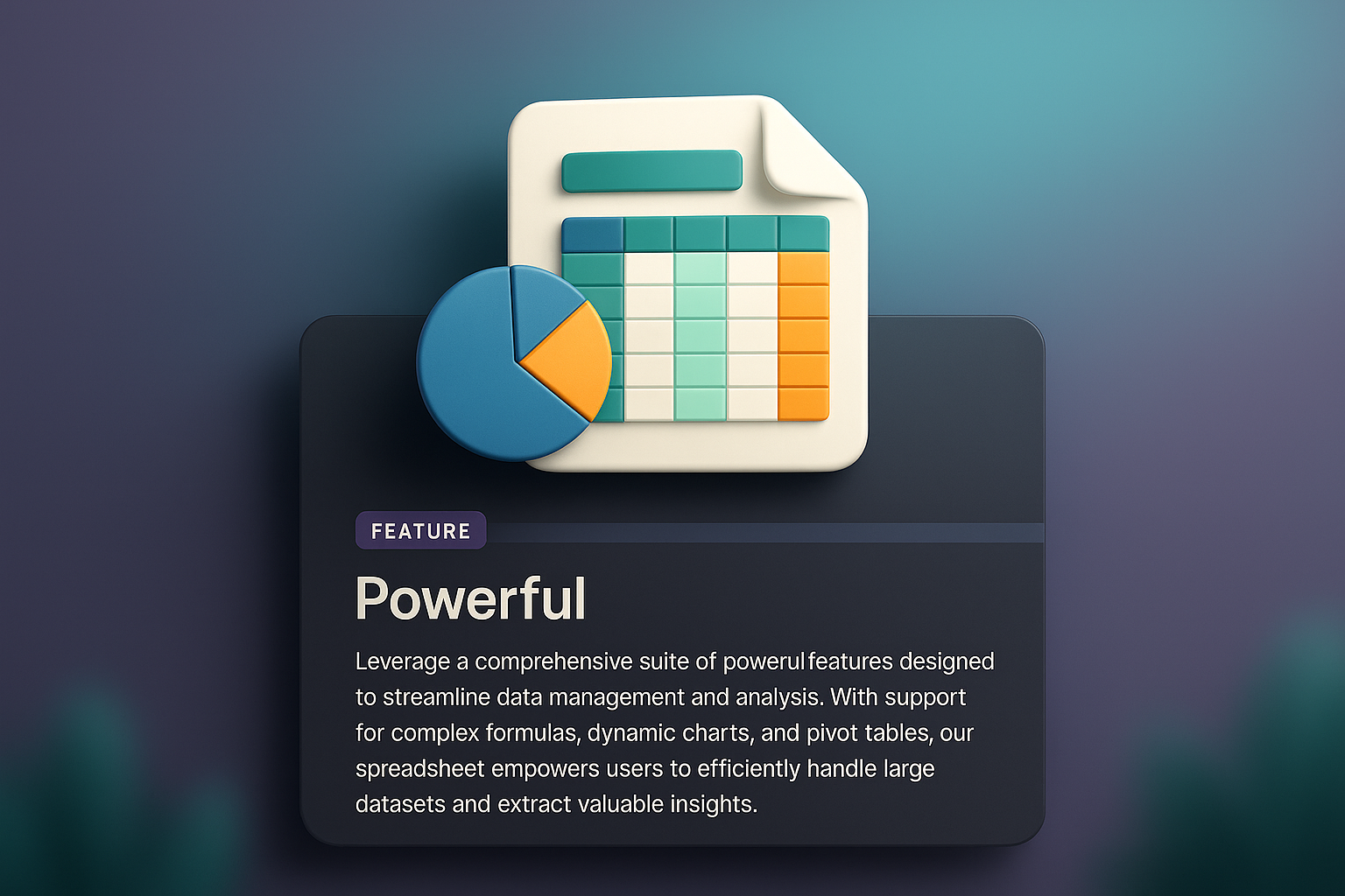 3D Web Page Design Featuring Spreadsheet Functionality