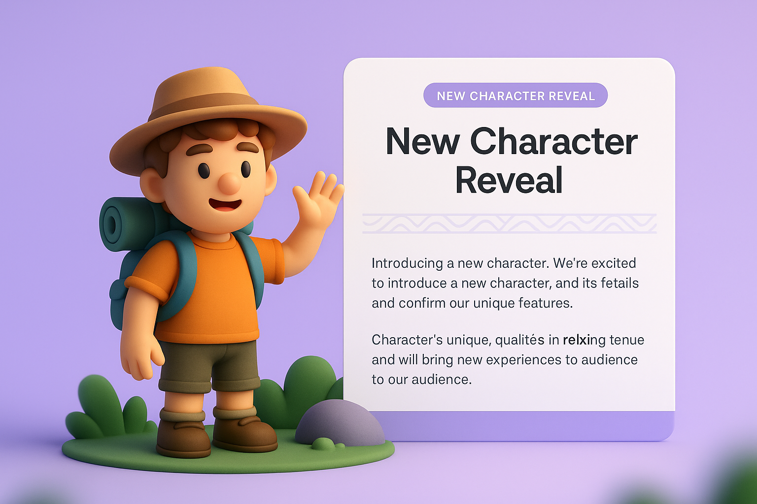 Exciting New Character Reveal with 3D Illustration