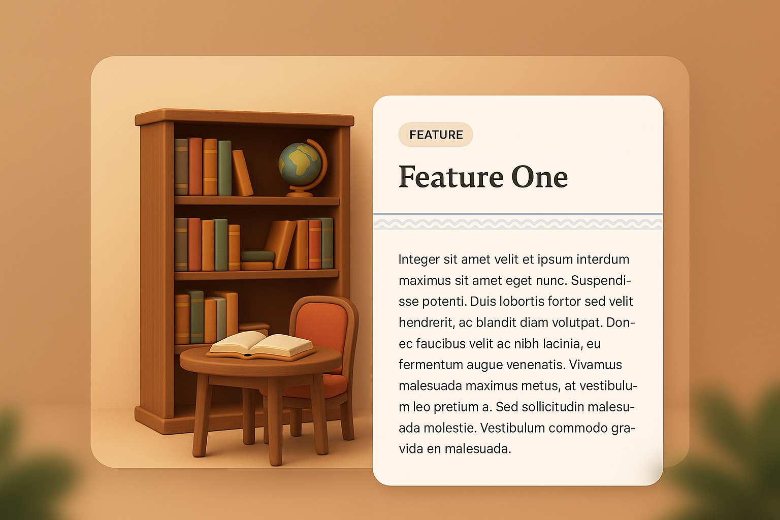 3D Visualization of a Library with Feature Highlights