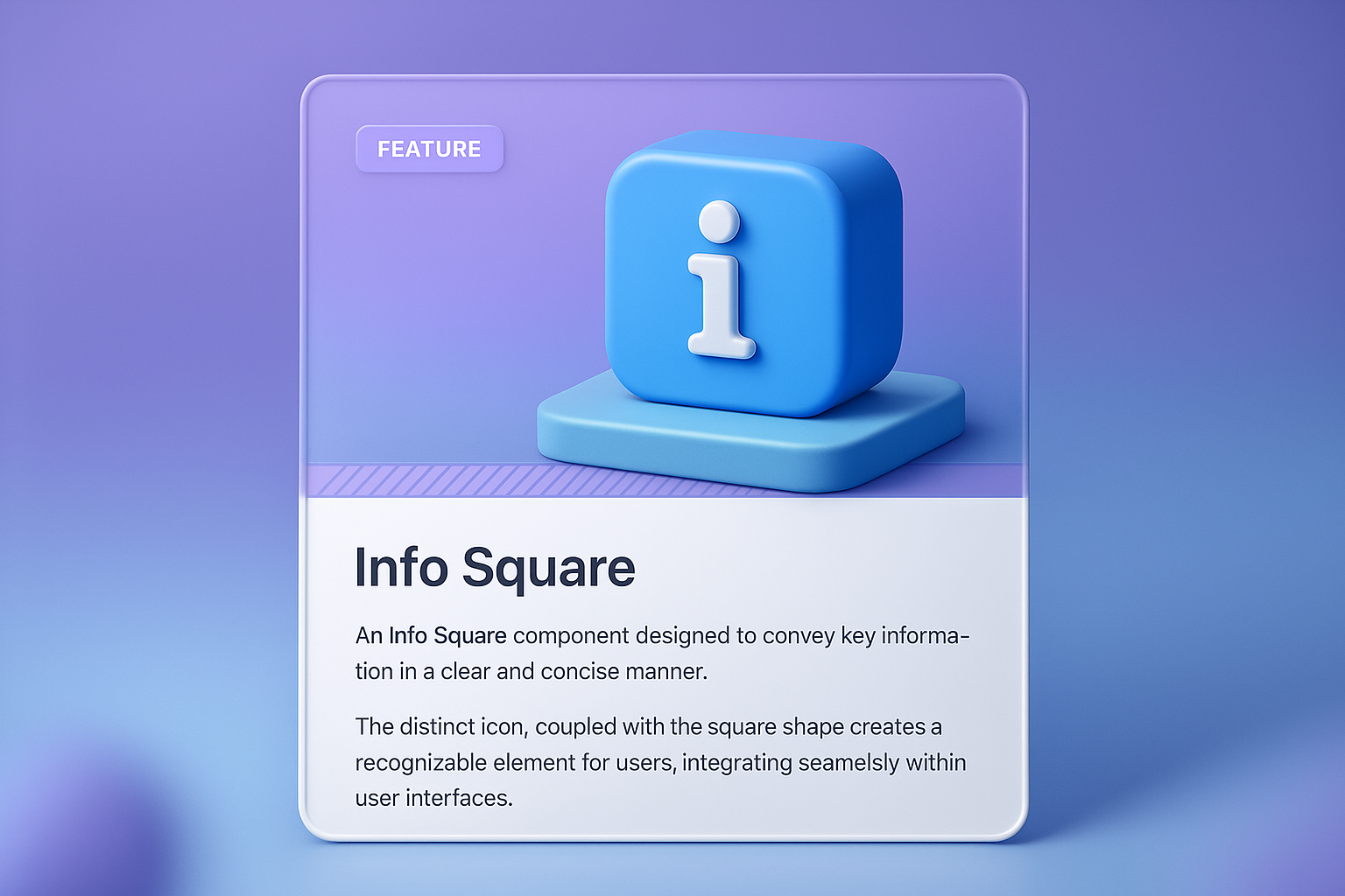 3D Web Design Integration with Info Square Element