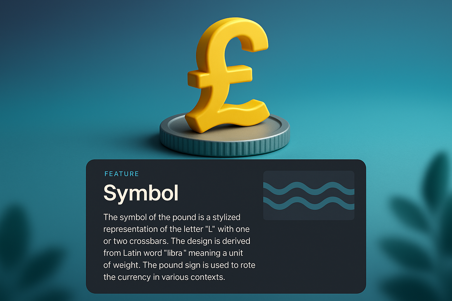 3D Design Web Page Featuring Pound Symbol