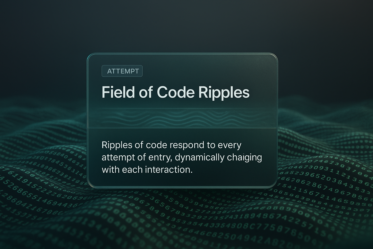 Dynamic Code Ripples Interaction in a 3D Environment