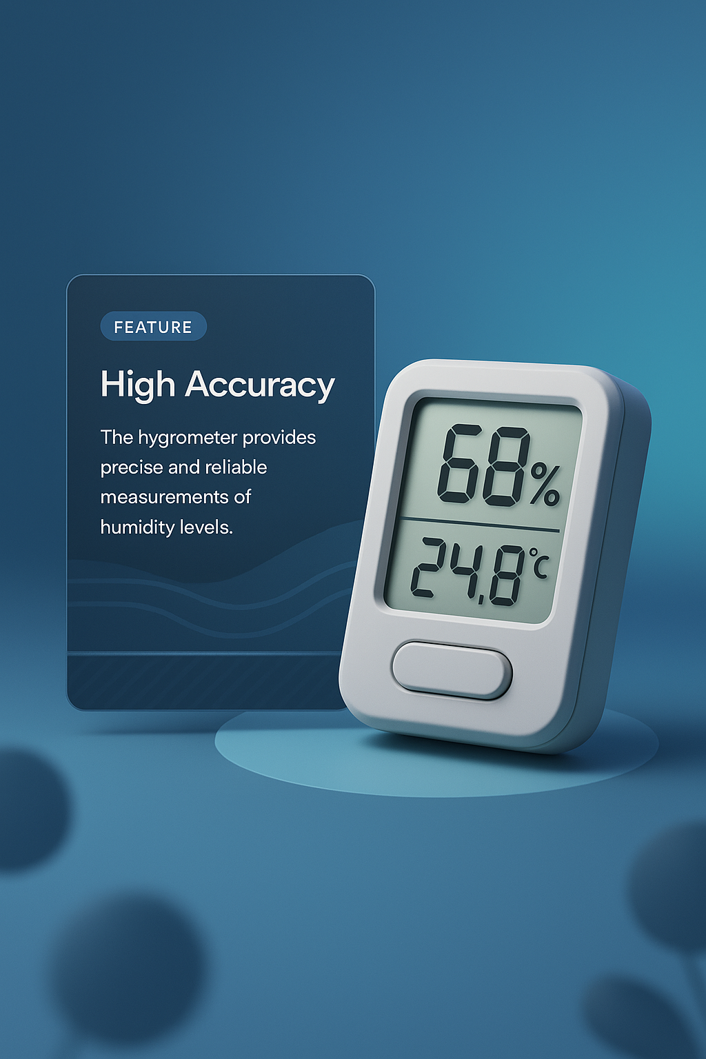 3D Hygrometer with High Accuracy Feature Display