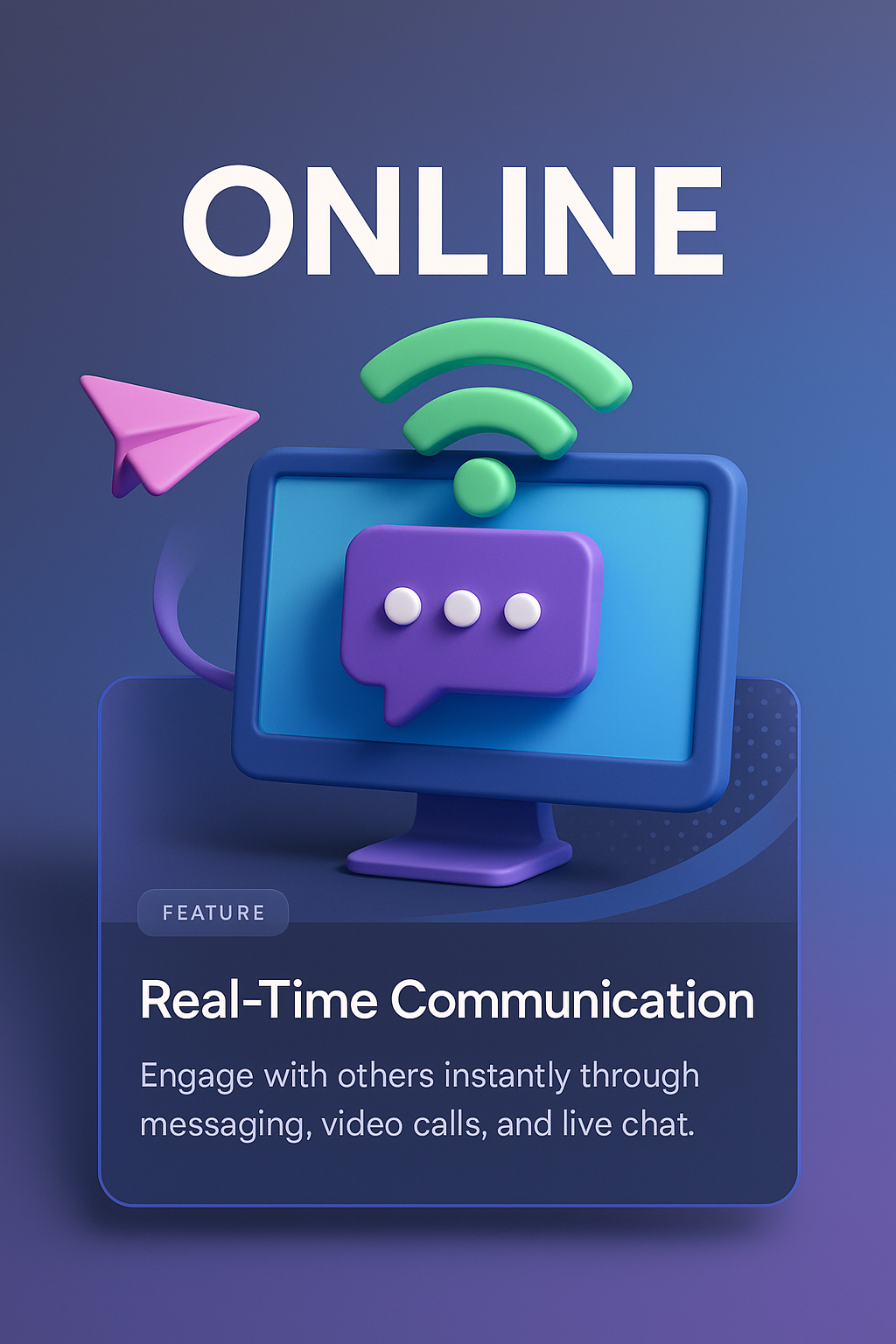 Interactive 3D Web Page Design Featuring Real-Time Communication