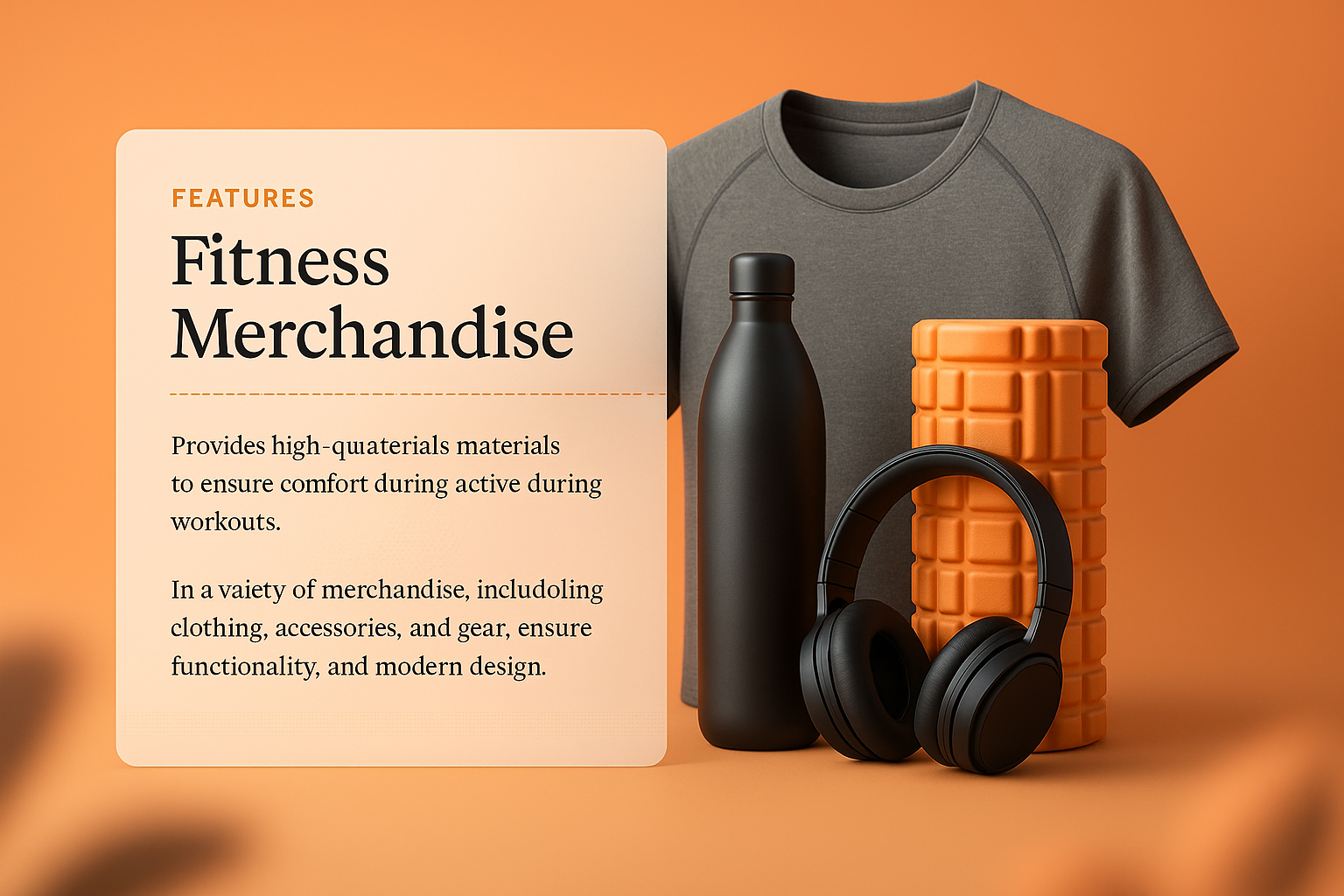 3D Design of Fitness Merchandise with Integrated Features