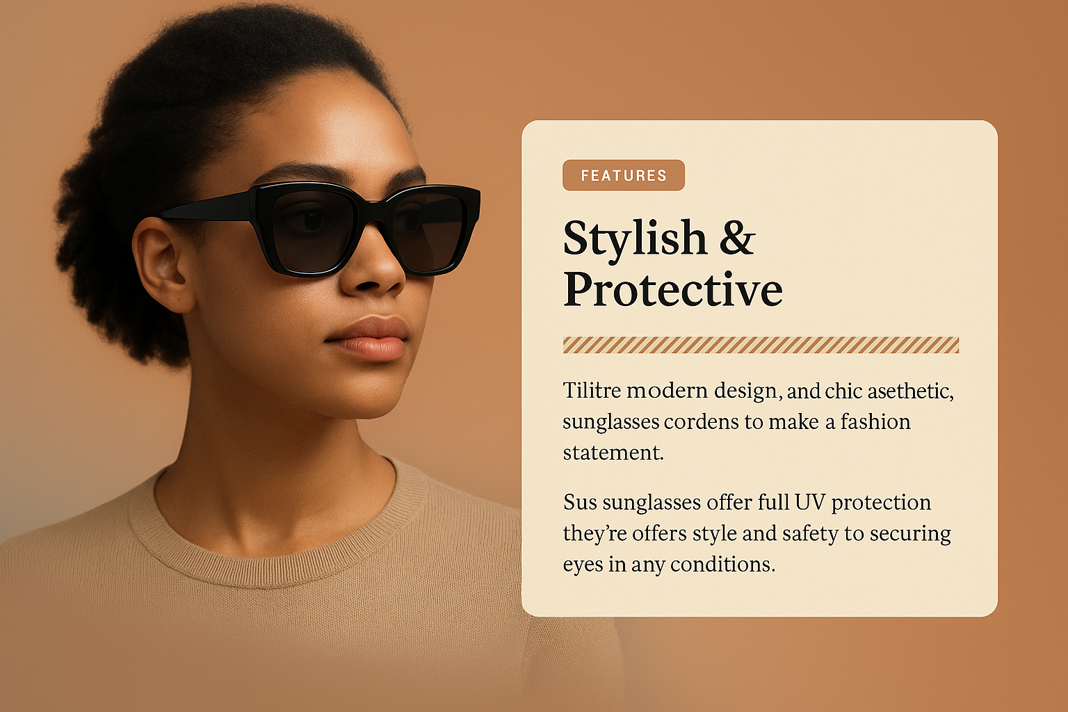 Stylish Sunglasses on a Model: Fashion Meets Protection